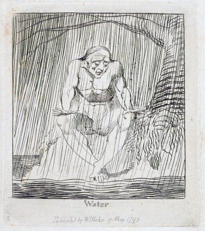 Víz, 4. tányér a „Gyermekeknek”. A Paradicsom Kapuja, 1793 alkotó: William Blake